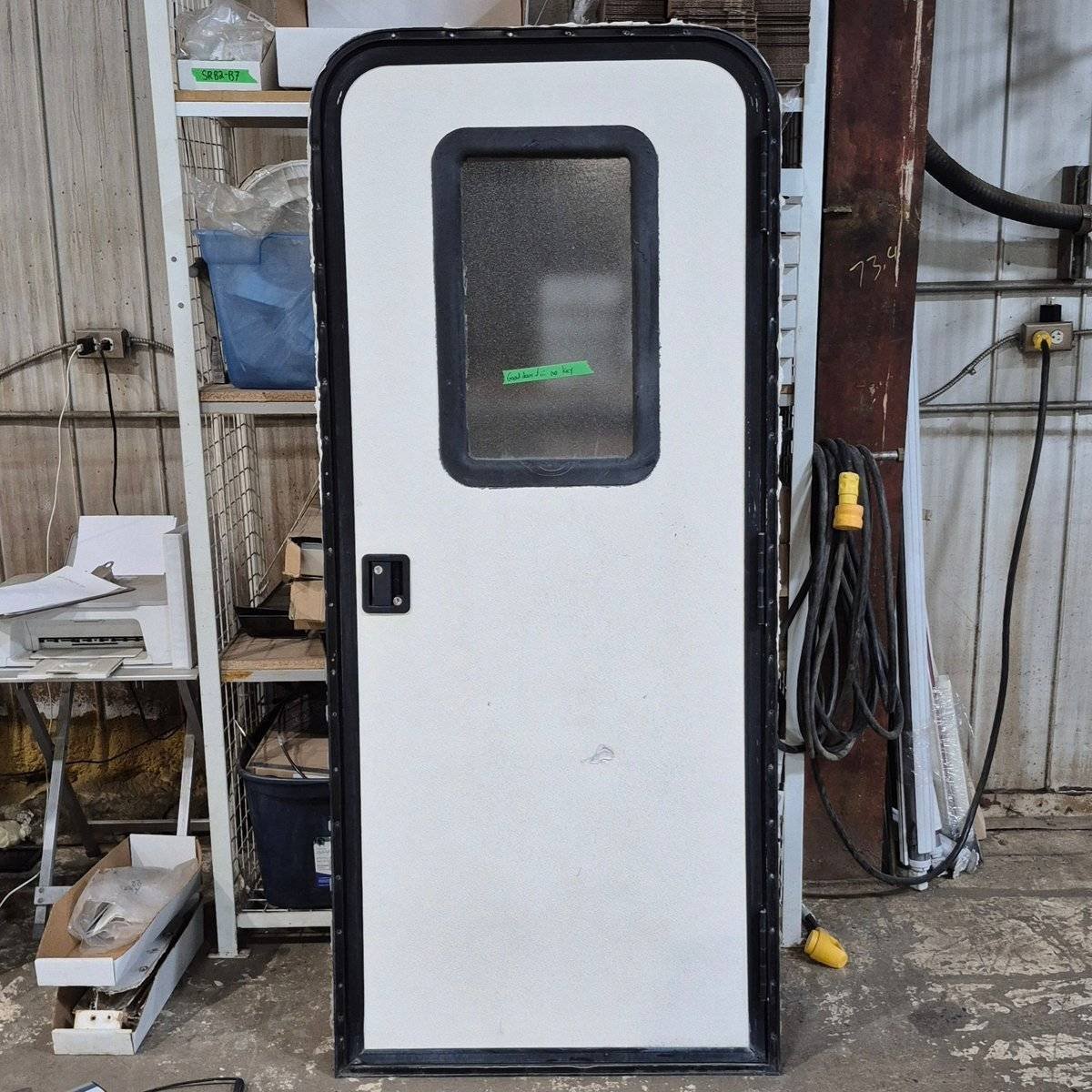Used RV Radius Entry Door - 71.625 X 29.5 X 2.5 - Young Farts RV Parts
