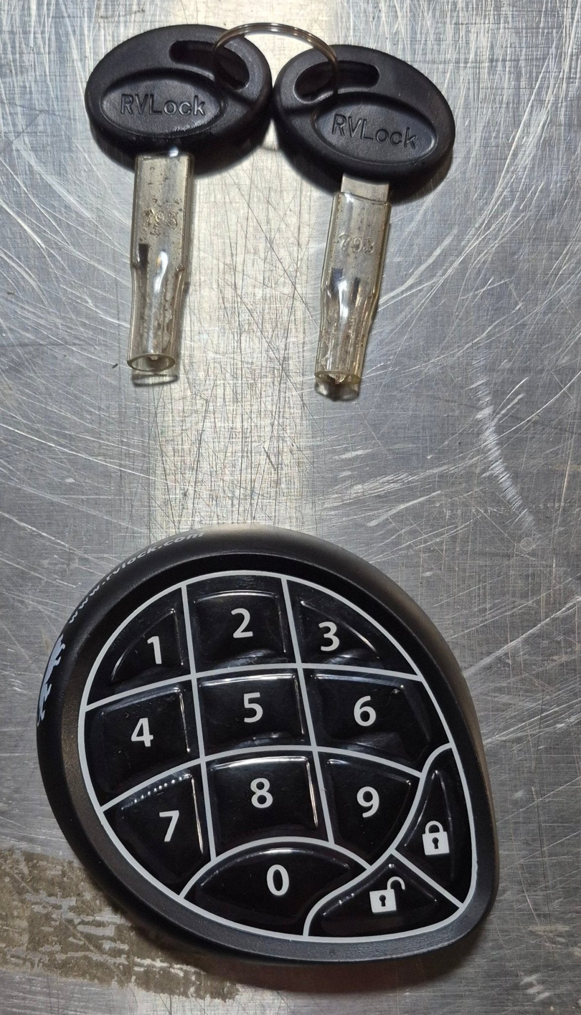 Used RV RVLocks Entry Door Lock With Deadbolt , Keyed and Keyless Entry - Young Farts RV Parts