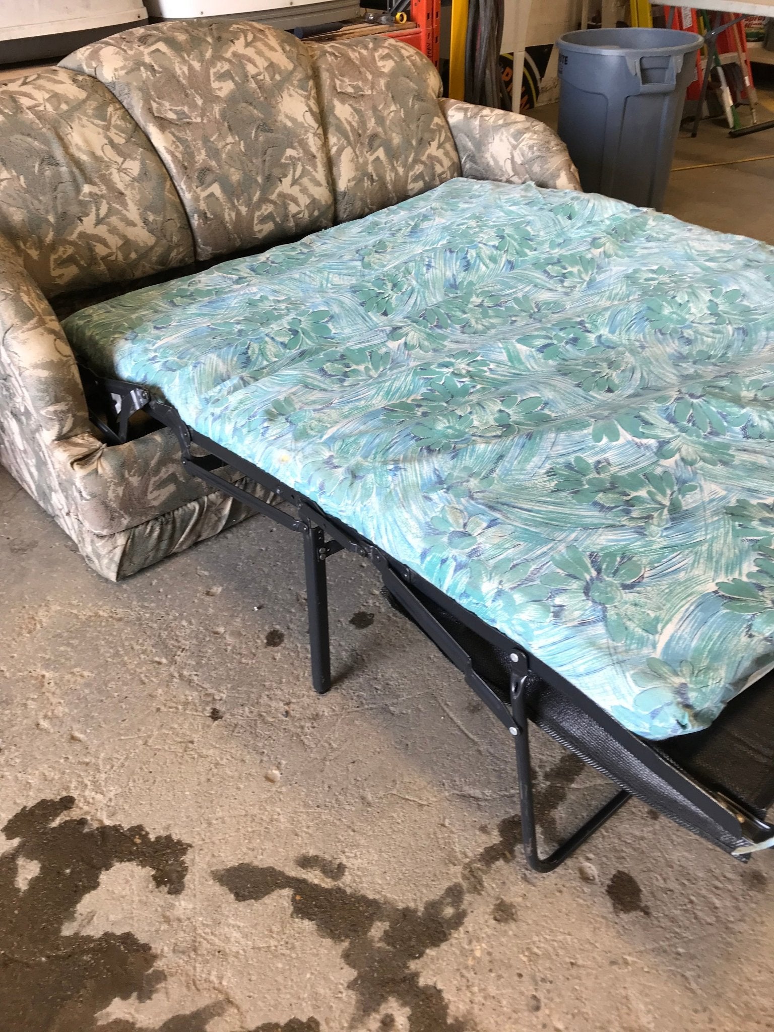 Used RV Sofa with Hide - a - bed 66” x 88” - Young Farts RV Parts