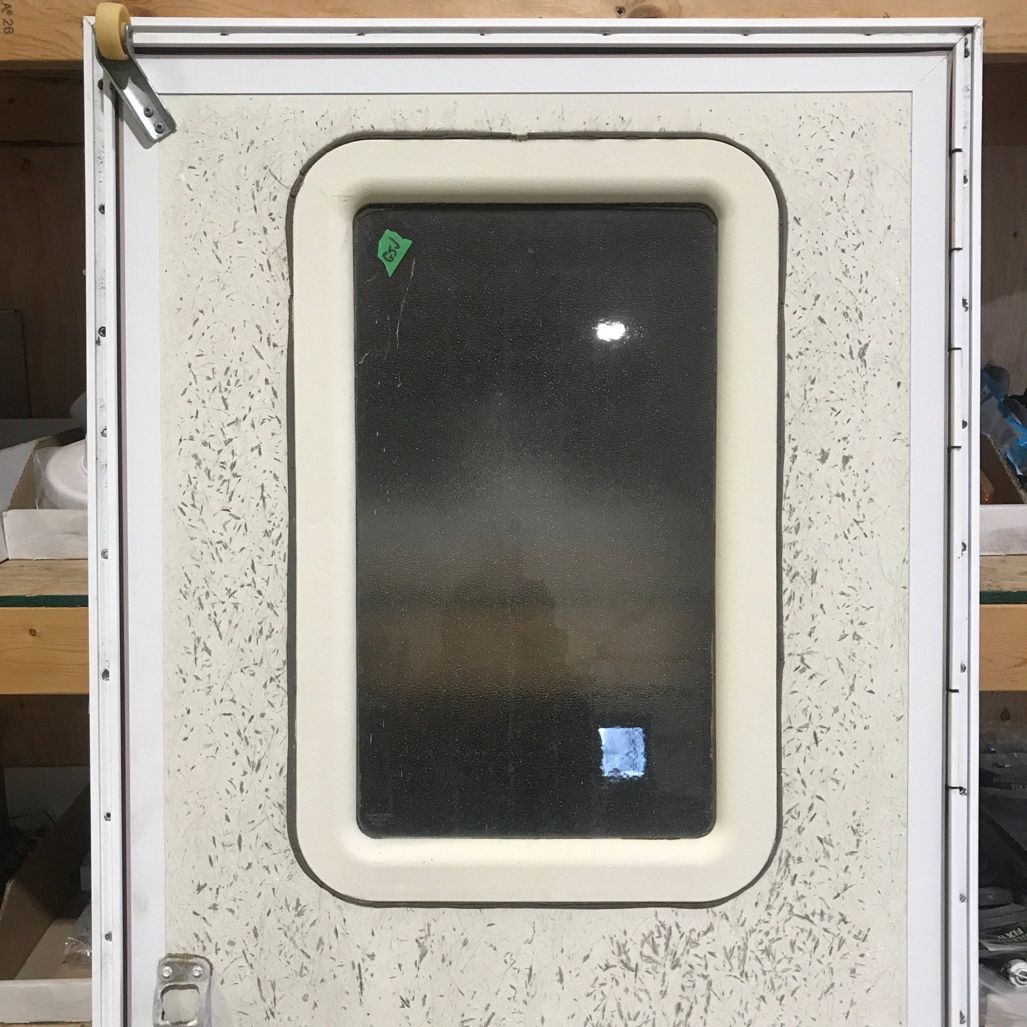 Used RV Square Corner Entry Door 26 3/4" W x 70 1/2" H - Young Farts RV Parts