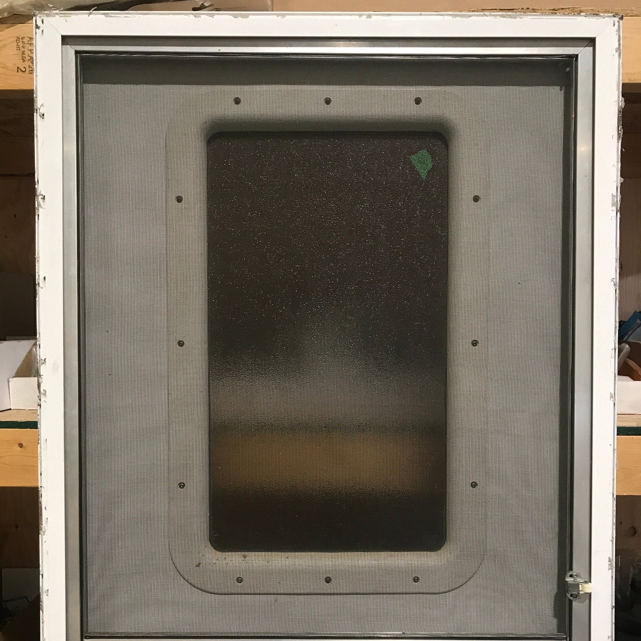 Used RV Square Corner Entry Door 26 3/4" W x 70 1/2" H - Young Farts RV Parts