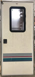 Used RV Square Corner Entry Door 29 1/2" W x 69 1/2" H - Young Farts RV Parts