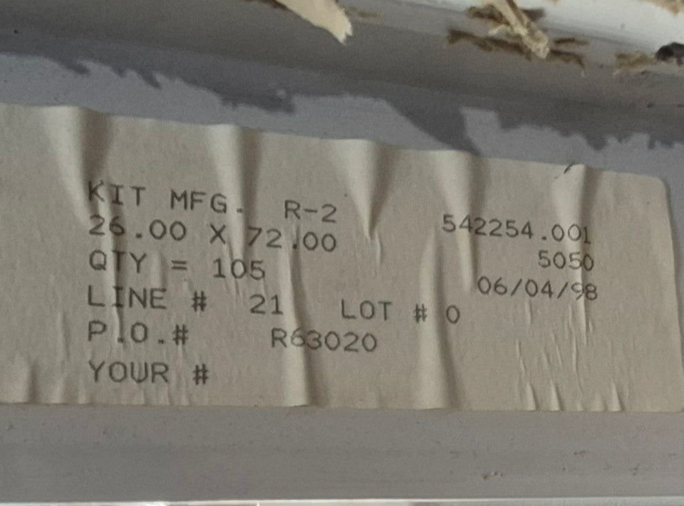 Used RV Square Entry Door 25 3/4" x 71 5/8" - Young Farts RV Parts