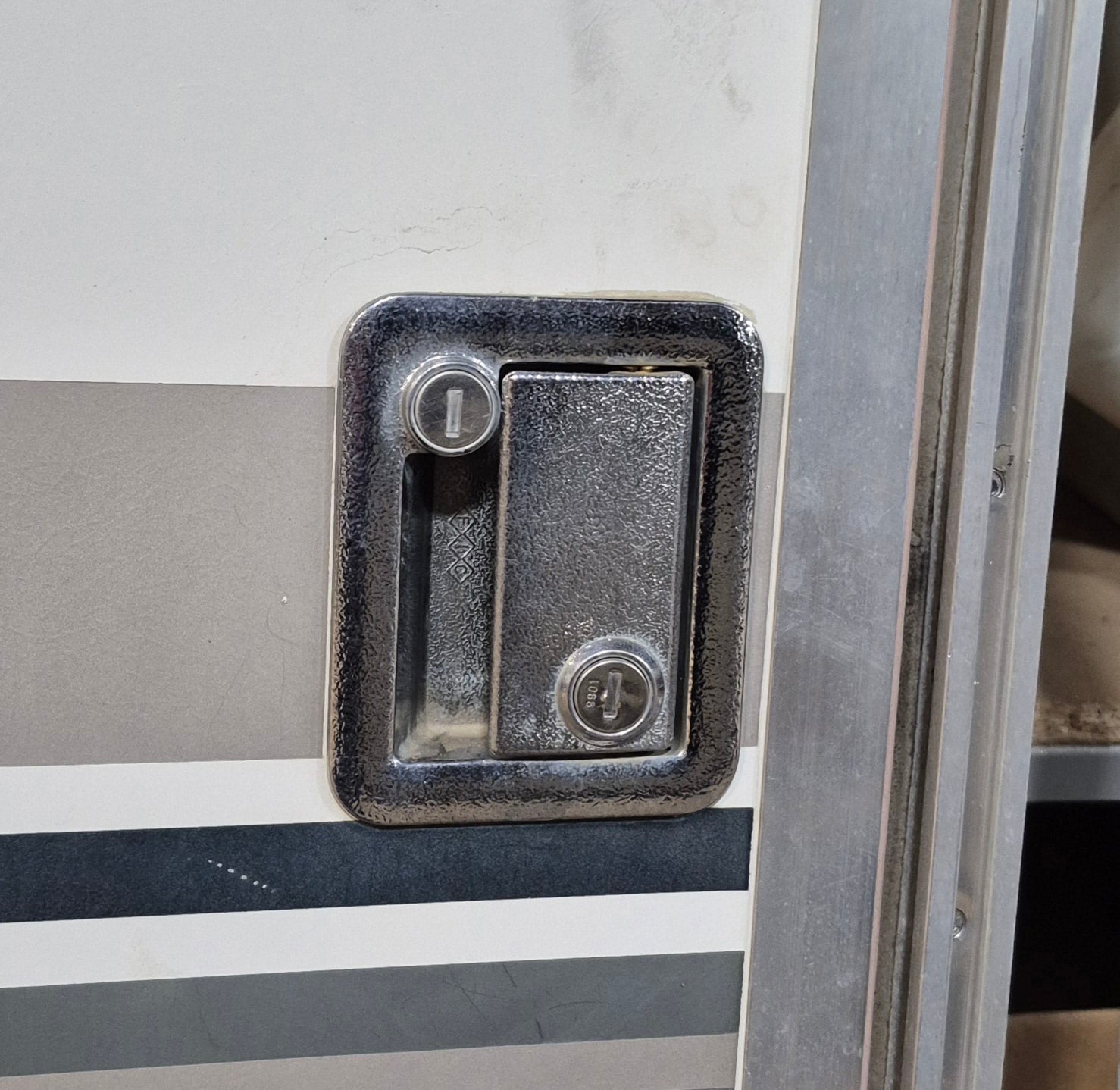 Used RV Square Entry Door 26" x 67 5/8" - Young Farts RV Parts