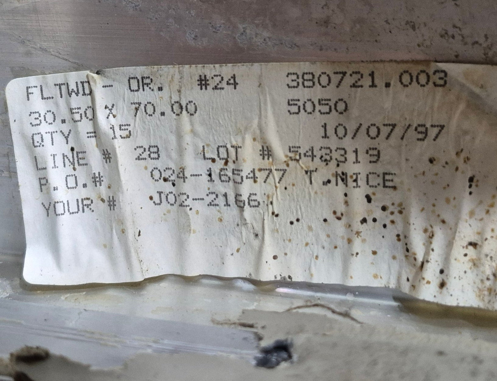 Used RV Square Entry Door 30