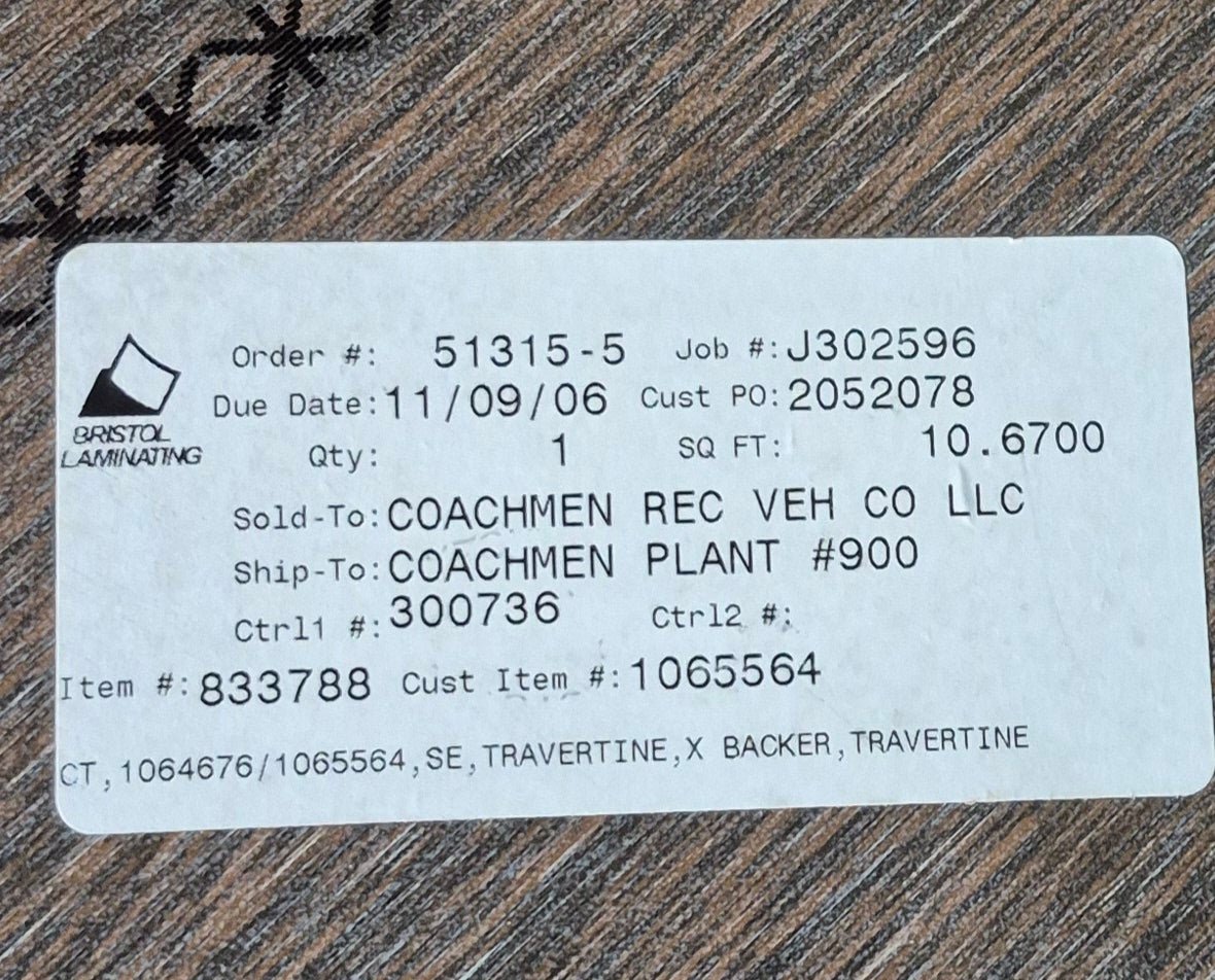 Used RV Table Top 41 5/8" x 29 7/8" - Young Farts RV Parts