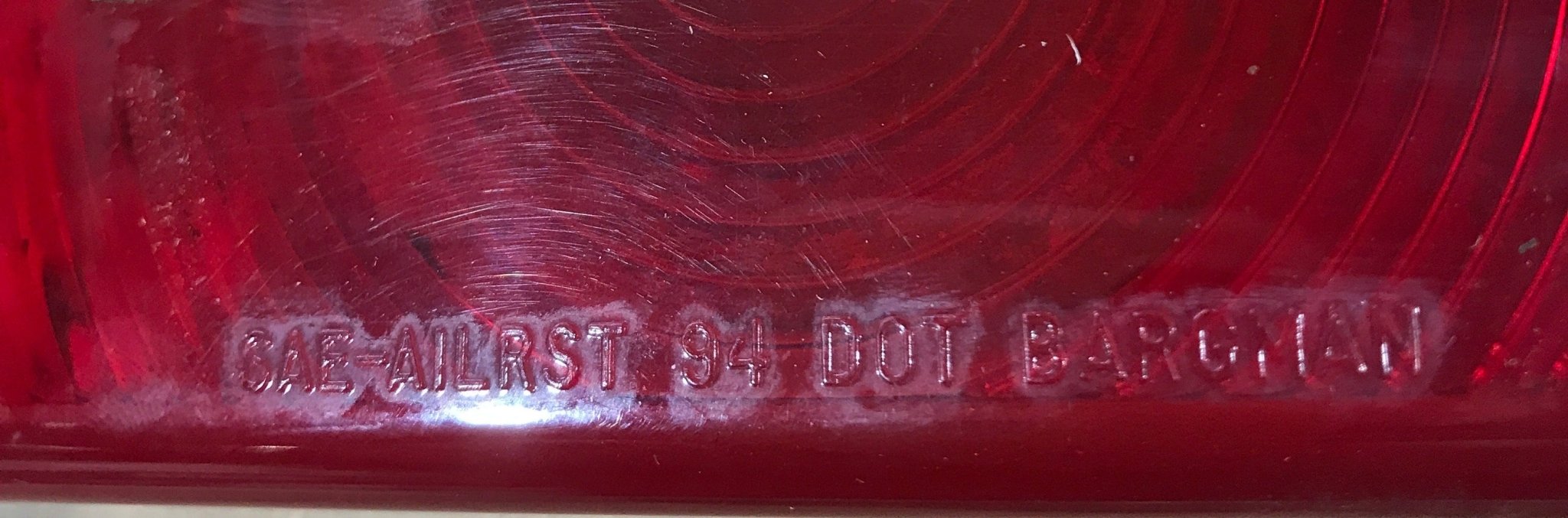Used RV Tail Light Assembly Replacement Lens with base SAE - AILRST 94 DOT - Young Farts RV Parts