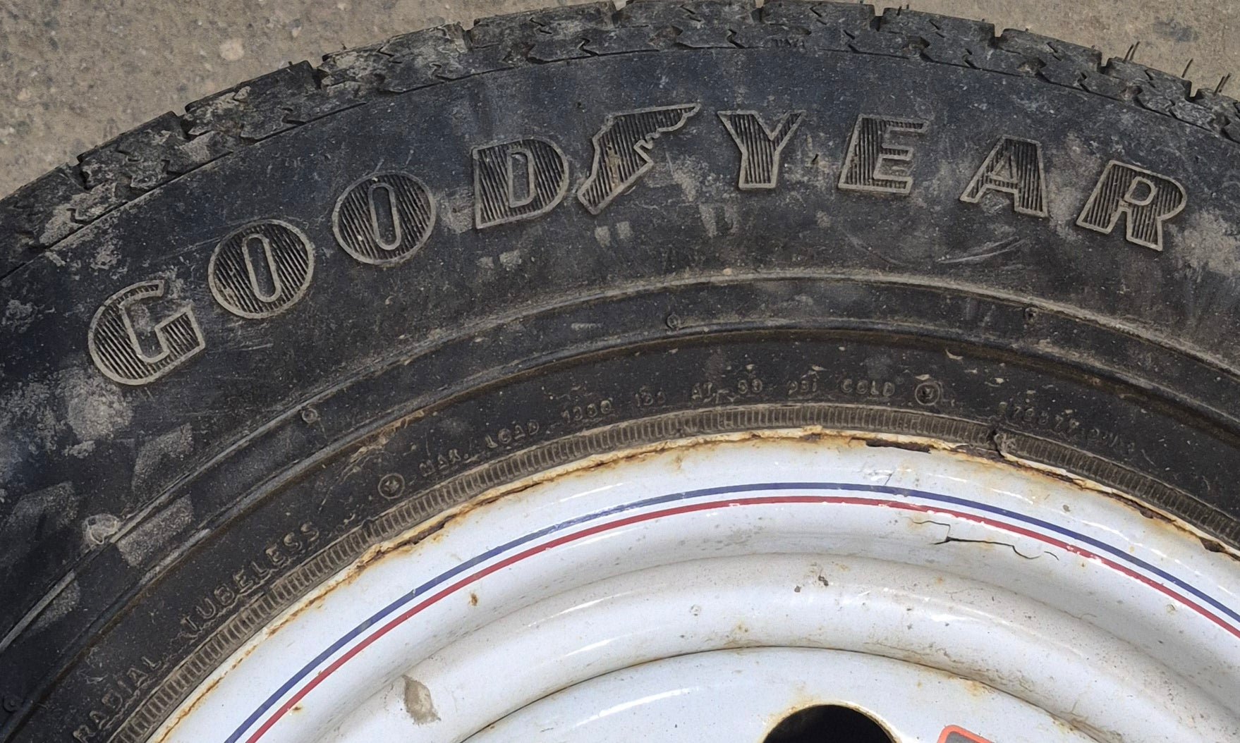 Used RV Tire & Rim 13" 5 bolt - Young Farts RV Parts