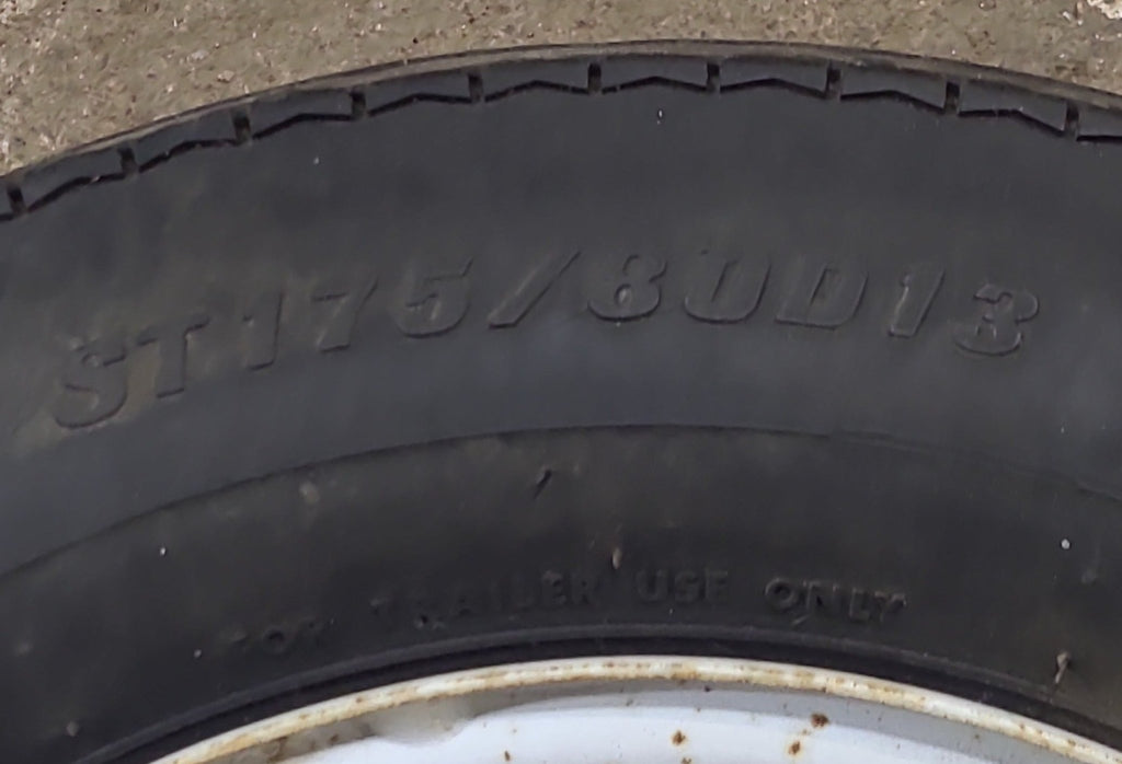 Used RV Tire & Rim 13" 5 bolt - Tire no good, Rim only! - Young Farts RV Parts