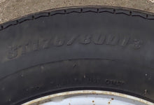 Load image into Gallery viewer, Used RV Tire &amp; Rim 13&quot; 5 bolt - Tire no good, Rim only! - Young Farts RV Parts