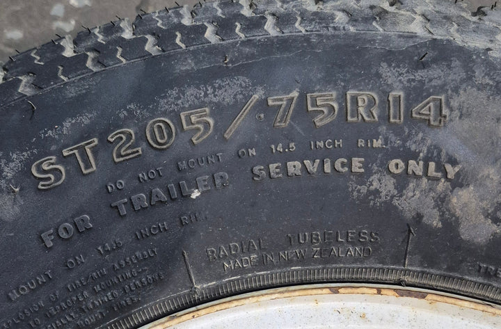 Used RV Tire & Rim 14" 5 bolt - Young Farts RV Parts