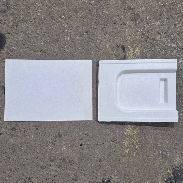 Used Screen Door Slide Panel Set, White - 11 1/4" x 9" - Young Farts RV Parts