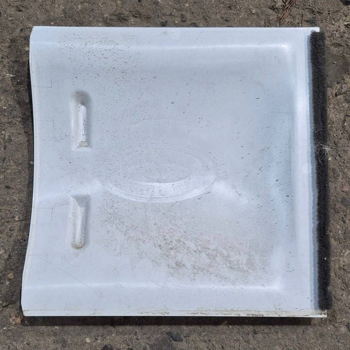Used Screen Door Slide Panel, White - 12 1/8" X 12" - Young Farts RV Parts