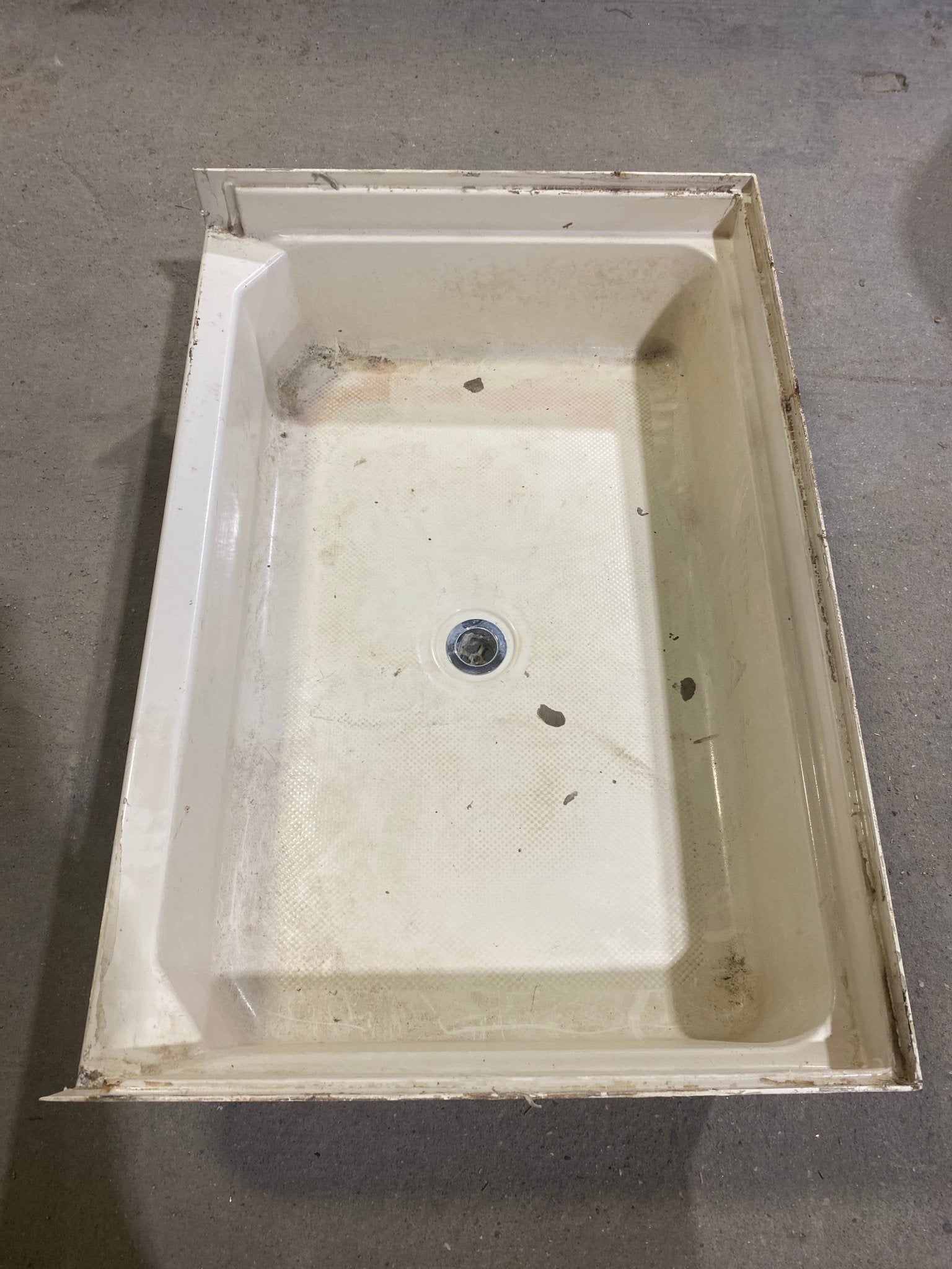 Used Shower Base (pan) 34 1/2" L x 23 1/2" W - Young Farts RV Parts