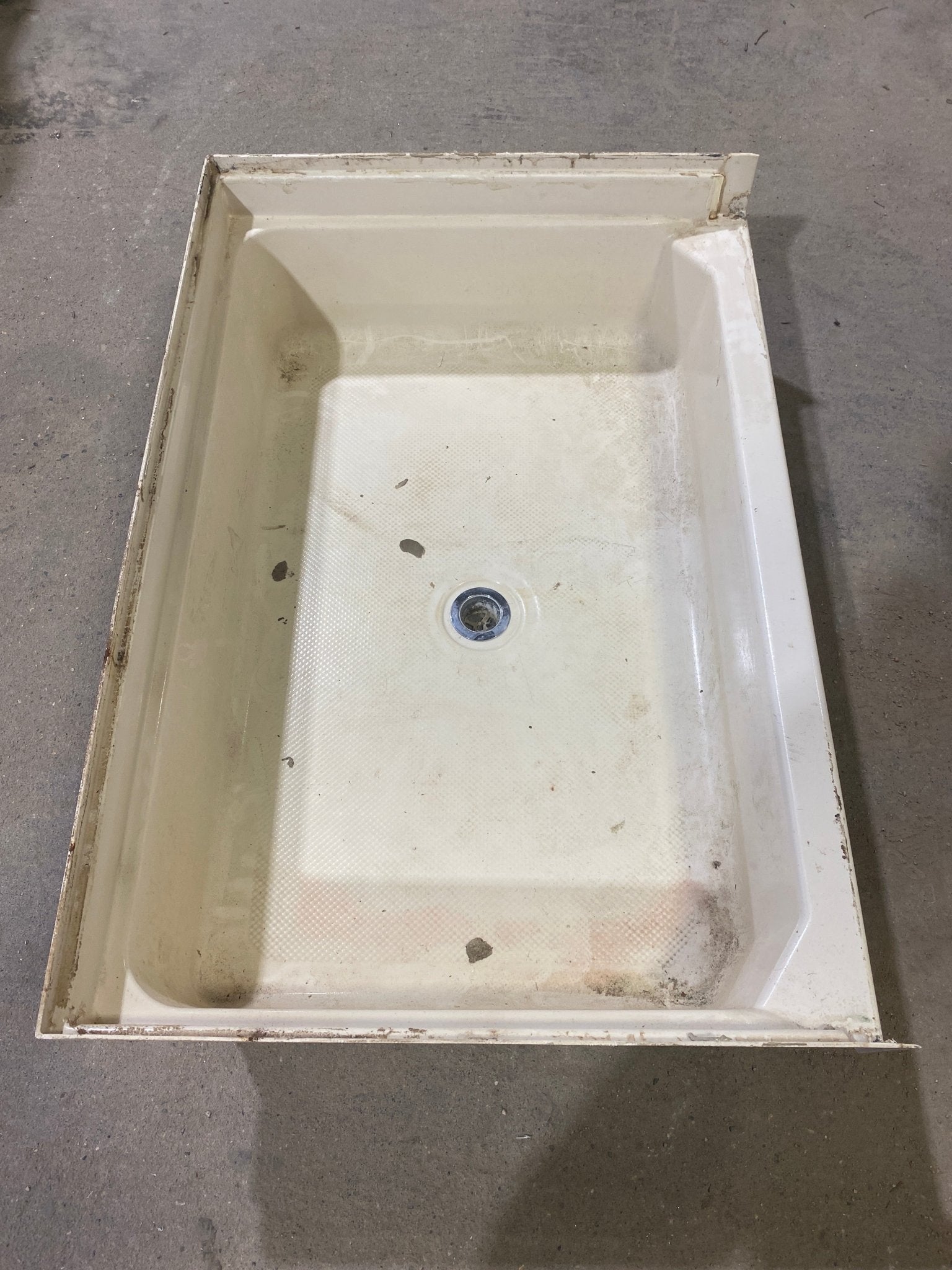 Used Shower Base (pan) 34 1/2" L x 23 1/2" W - Young Farts RV Parts