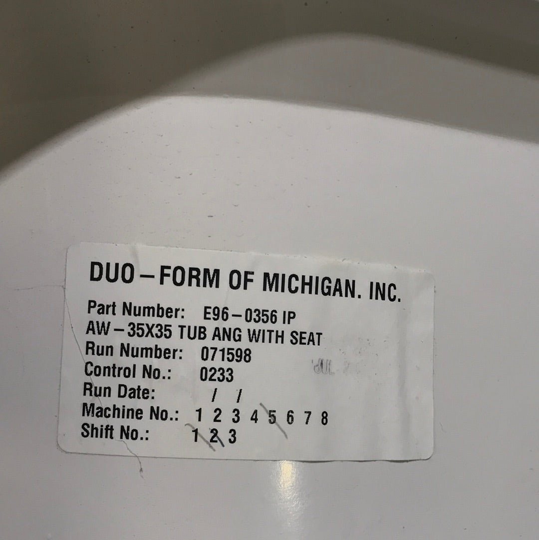 Used Shower Base (pan) W/Seat - Young Farts RV Parts