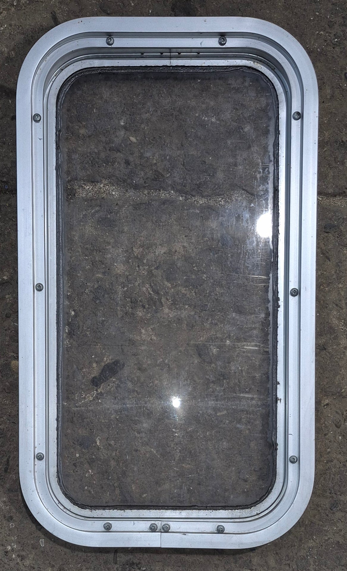 Used Silver Entry Door Window : 23 1/4