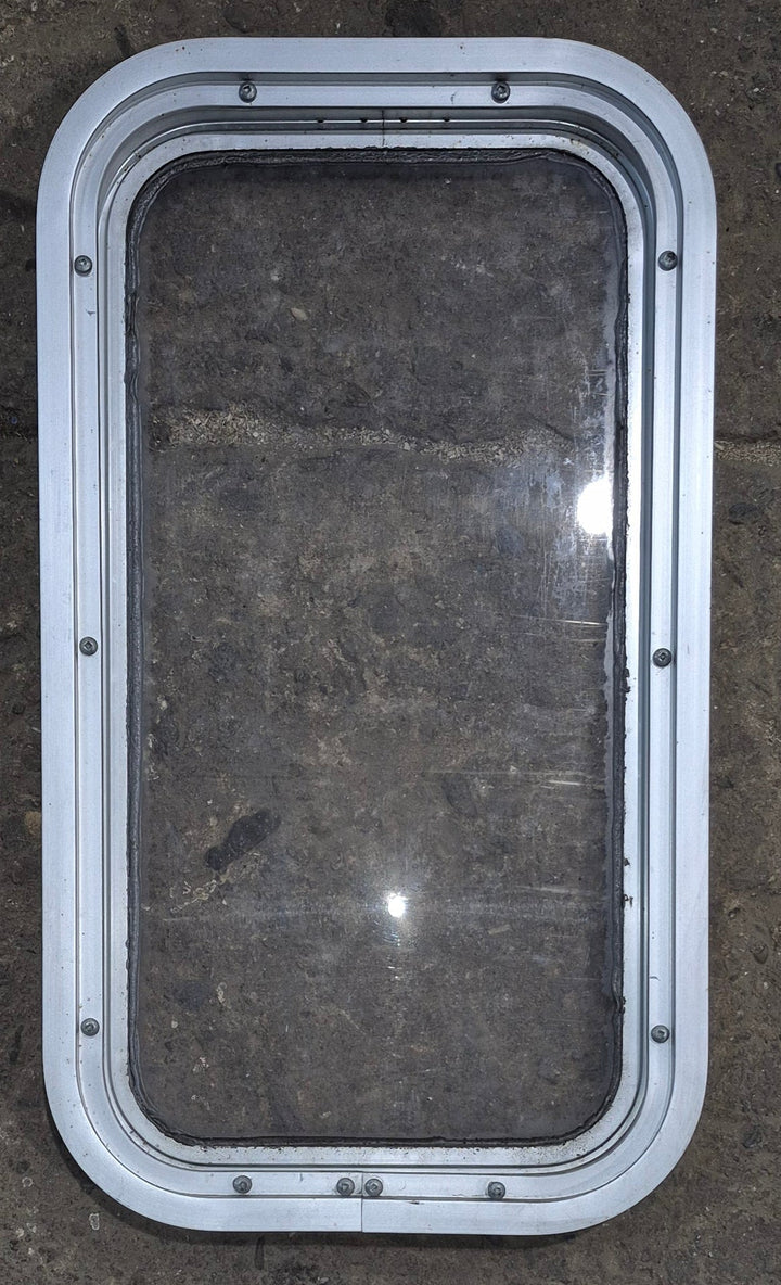 Used Silver Entry Door Window : 23 1/4" x 13 1/4" - Young Farts RV Parts