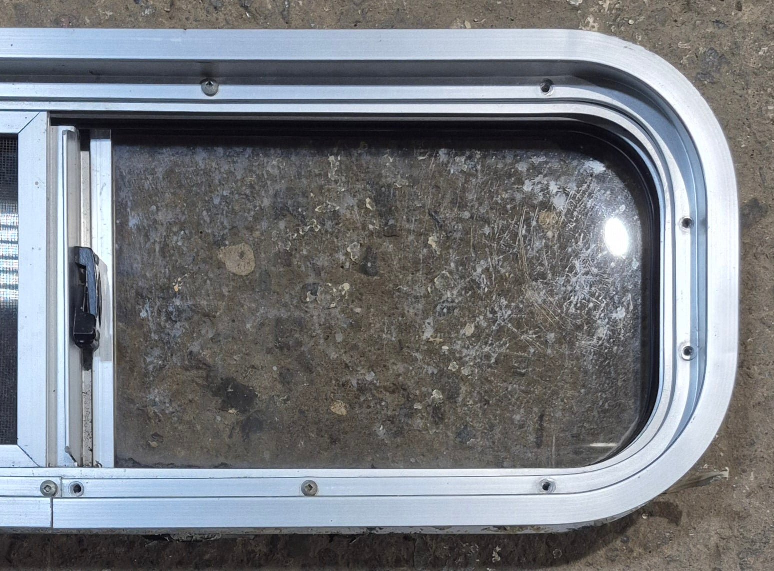 Used Silver Radius Opening Window : 26 1/2