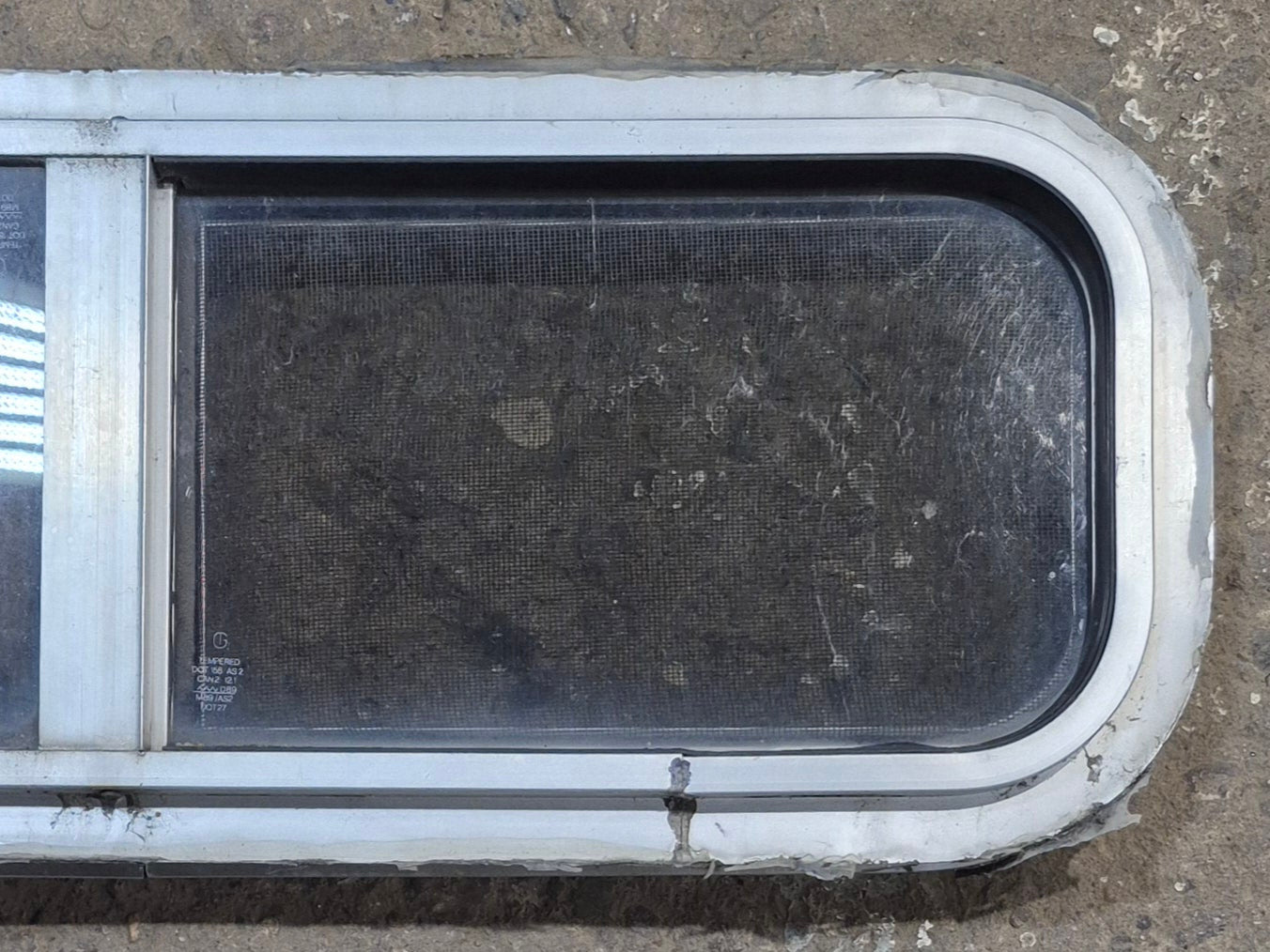 Used Silver Radius Opening Window : 26 1/2