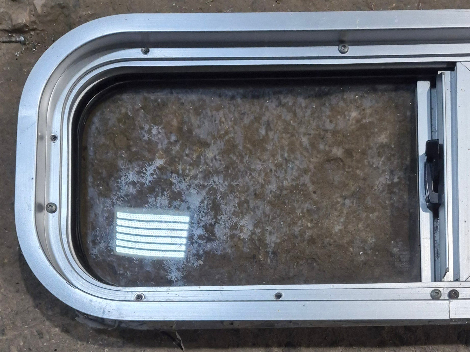 Used Silver Radius Opening Window : 26 1/2