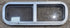 Used Silver Radius Opening Window : 26 1/2" W x 8 1/2" H x 1 3/4" D - Young Farts RV Parts