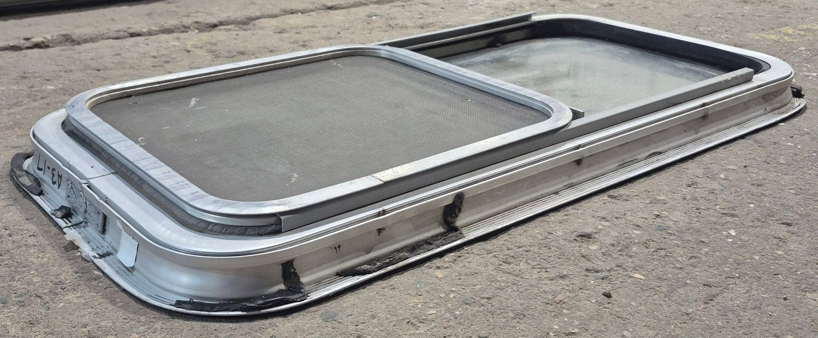 Used Silver Radius Opening Window : 29 1/4 X 14 1/4 X 2