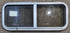 Used Silver Radius Opening Window : 30" W x 11 1/2" H x 1 3/4" D - Young Farts RV Parts