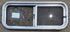 Used Silver Radius Opening Window : 30" W x 11 1/2" H x 1 3/4" D - Young Farts RV Parts