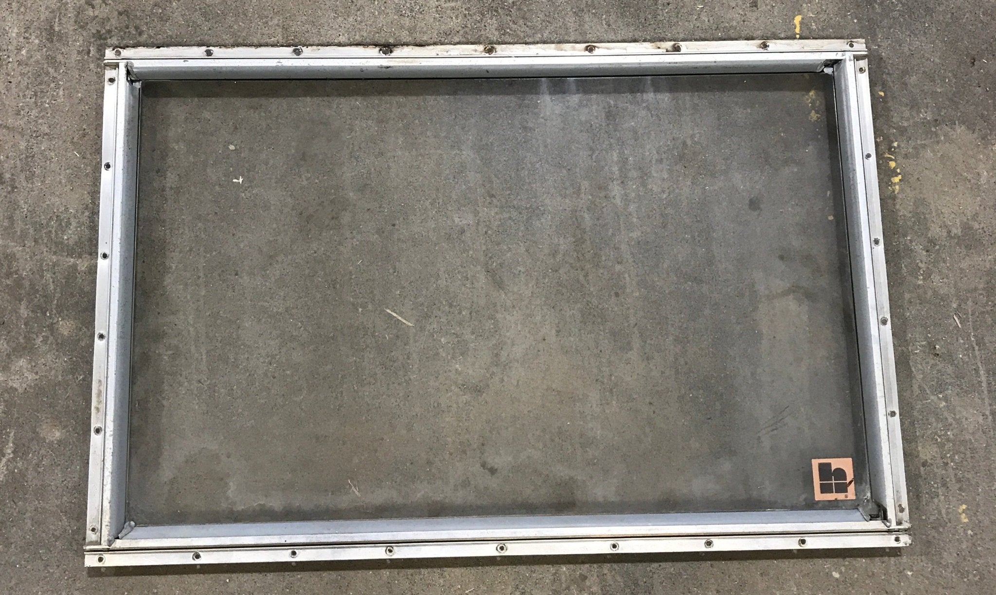 Used Silver Square Non - Opening Window: 28 3/4" W x 18 1/4" H x 1" D - Young Farts RV Parts