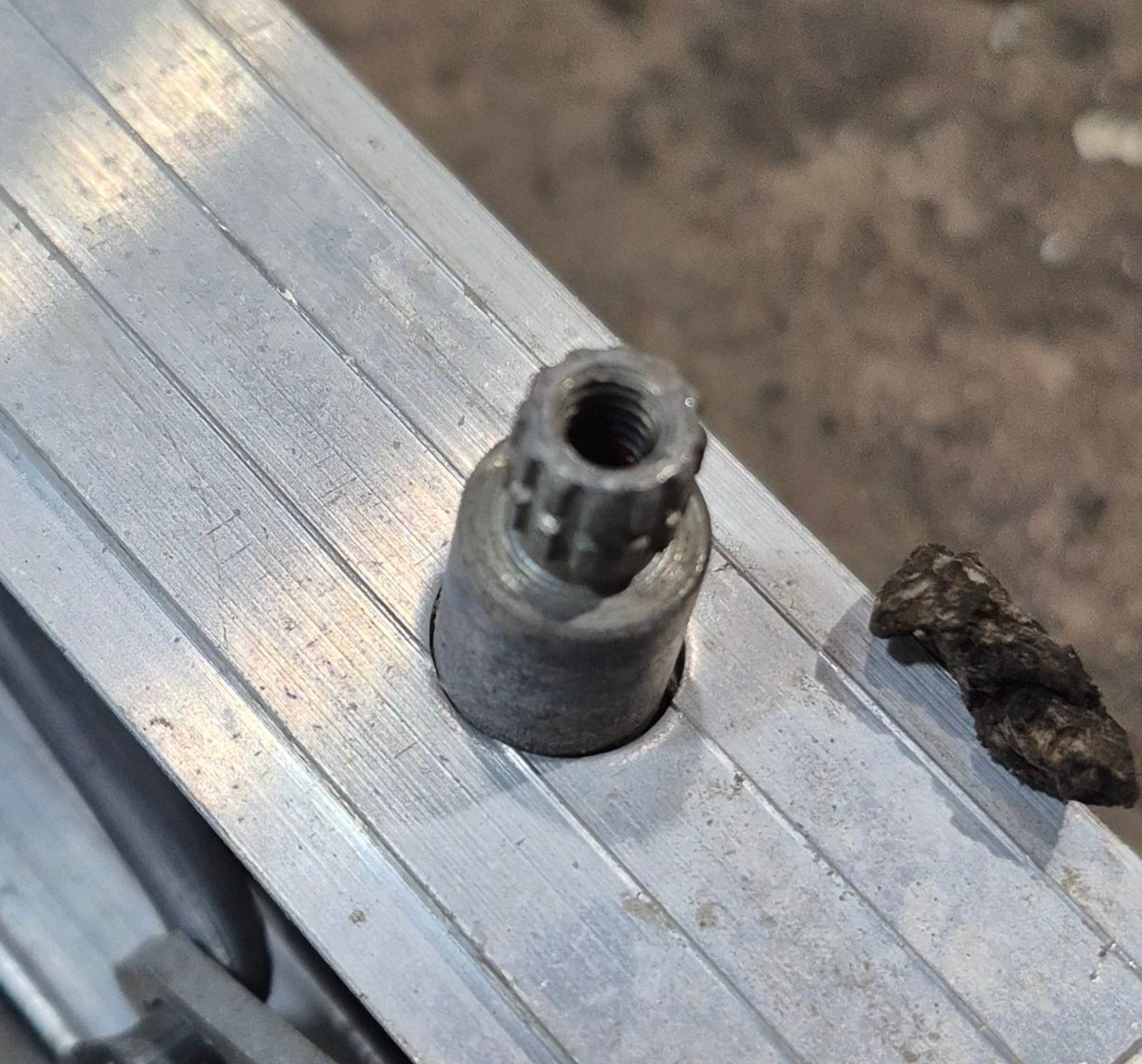 Used Silver Square Opening Window: 14 5/8" W x 15" H x 1 1/2" D - Young Farts RV Parts