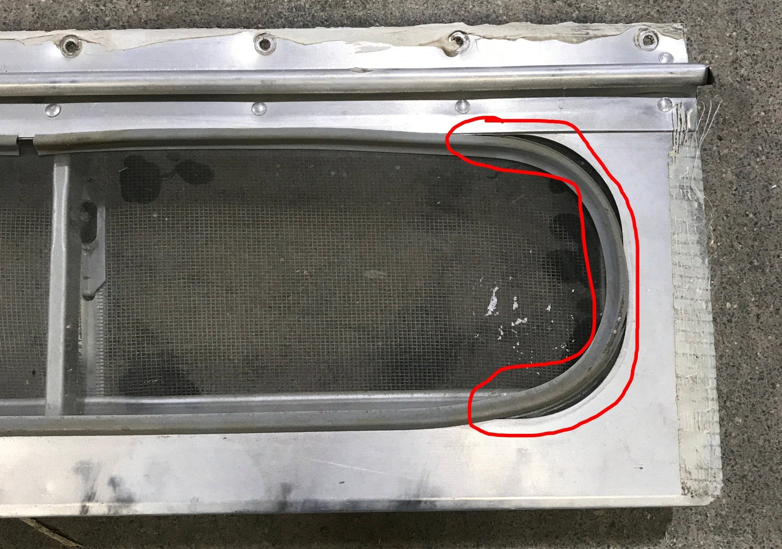 Used Silver Square Opening Window: 17 3/4