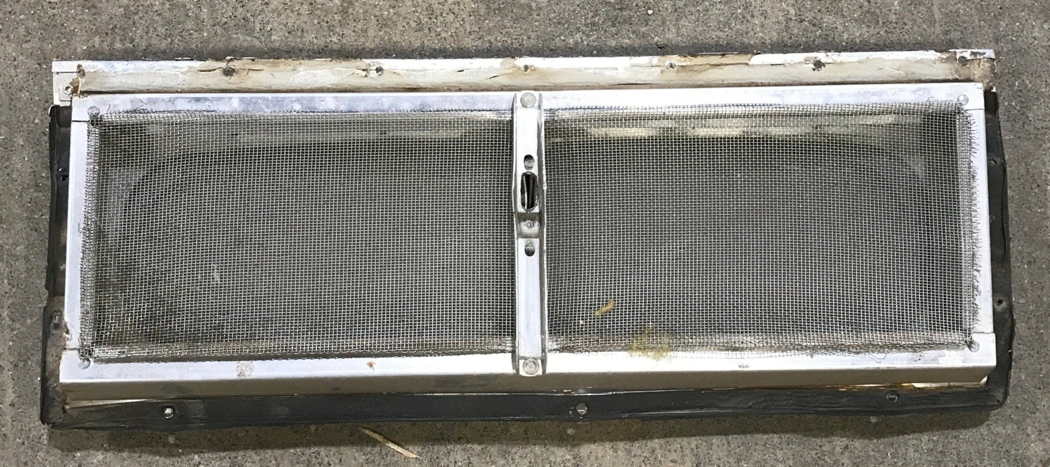 Used Silver Square Opening Window: 17 3/4" W x 5 1/2" H x 3/4" D - Young Farts RV Parts