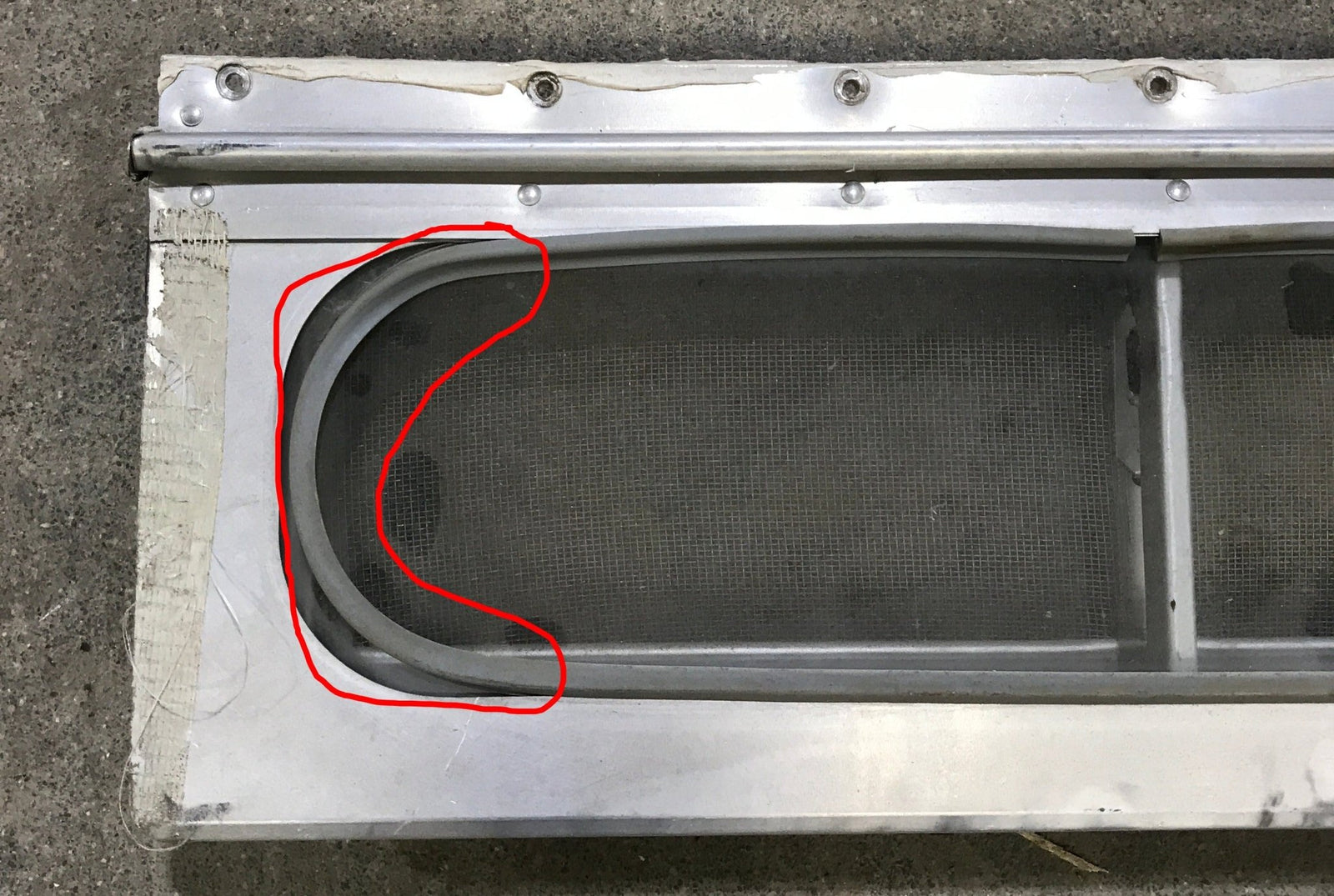 Used Silver Square Opening Window: 17 3/4