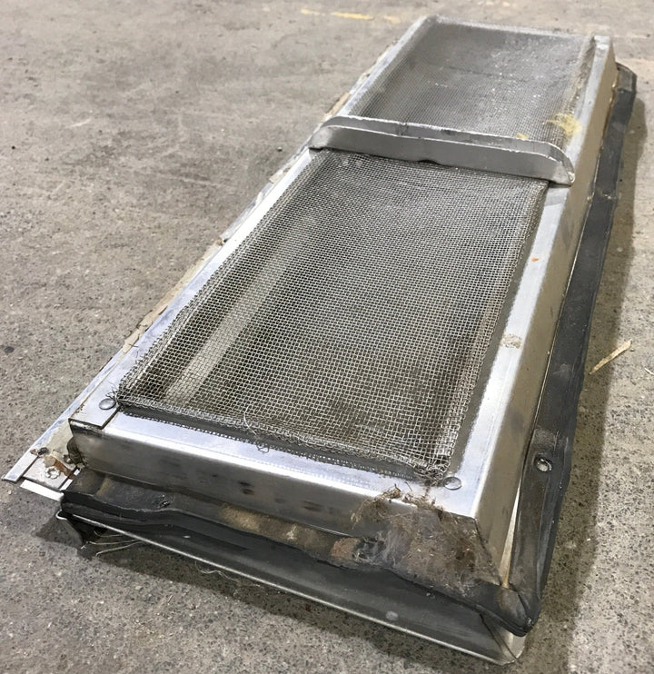 Used Silver Square Opening Window: 17 3/4" W x 5 1/2" H x 3/4" D - Young Farts RV Parts