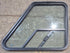 Used Slanted Black Radius Opening Window : 36 1/4" W x 26 1/2" H x 1 3/4" D - Motorhome Front Passenger Side - Young Farts RV Parts