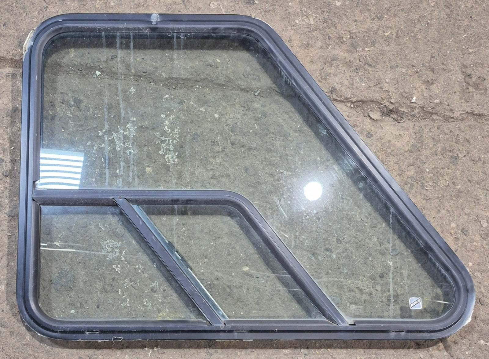 Used Slanted Black Radius Opening Window : 36 1/4