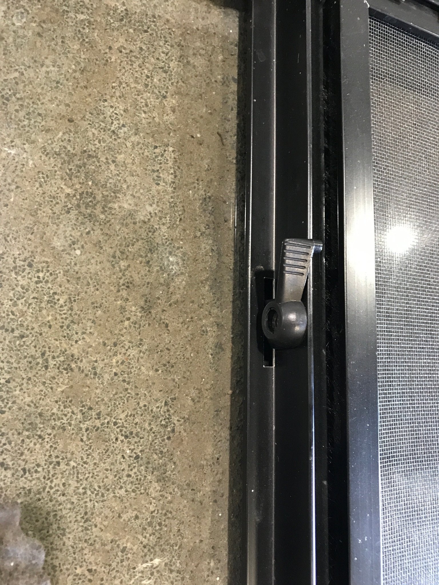 Used Slanted Black Radius Opening Window : 36 3/4