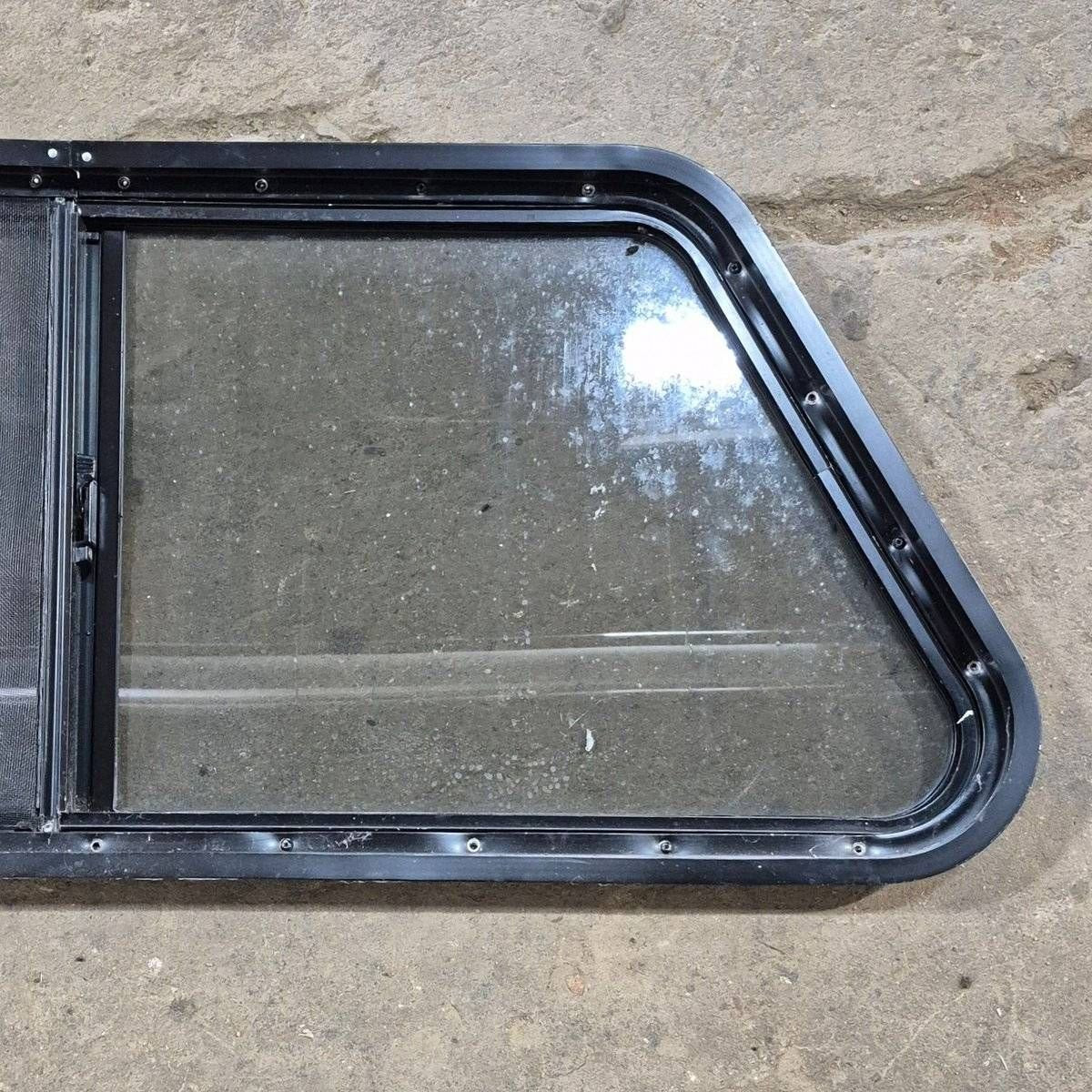 Used Slanted Black Radius Opening Window - 41 1/4