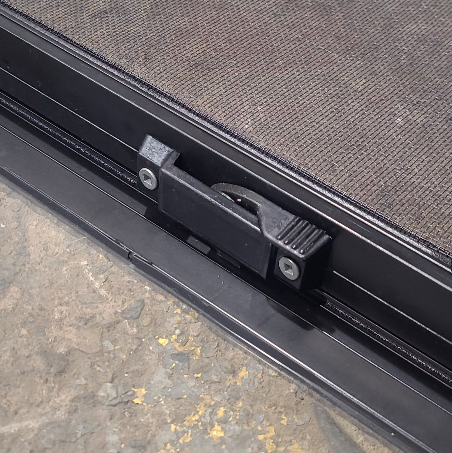 Used Slanted Black Radius Opening Window : 41 3/4