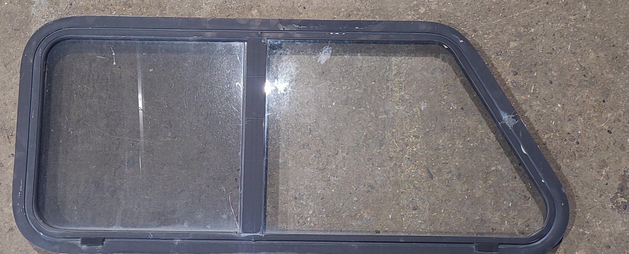 Buy Used Slanted Black Radius Opening Window : 41 3/4