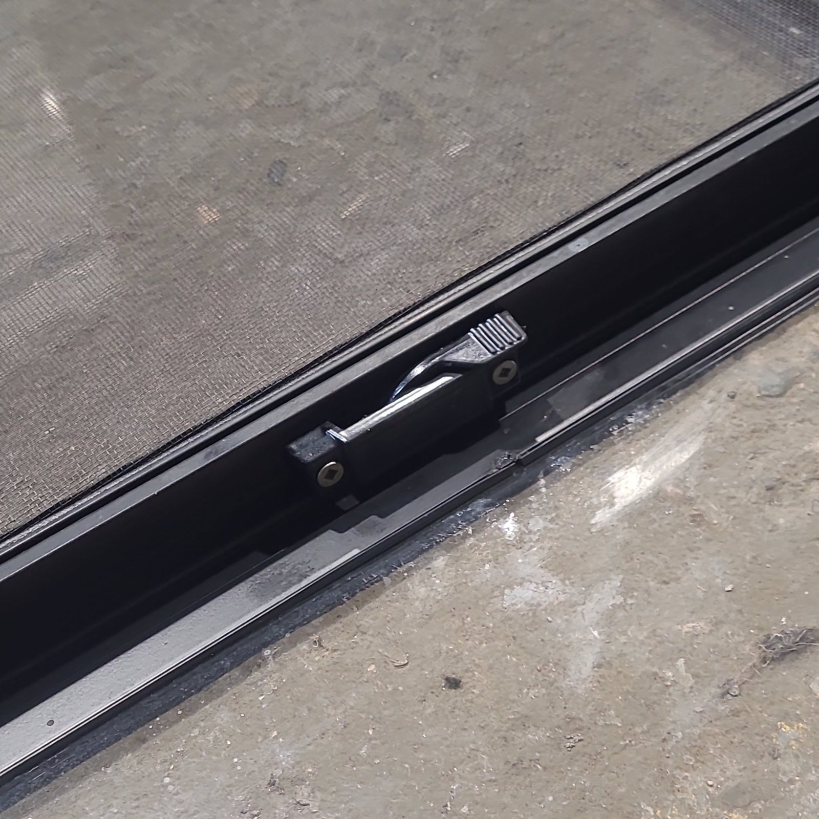 Used Slanted Black Radius Opening Window : 41 3/4