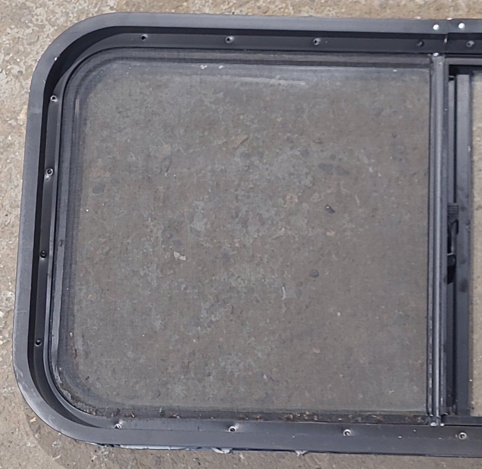 Used Slanted Black Radius Opening Window : 41 3/4