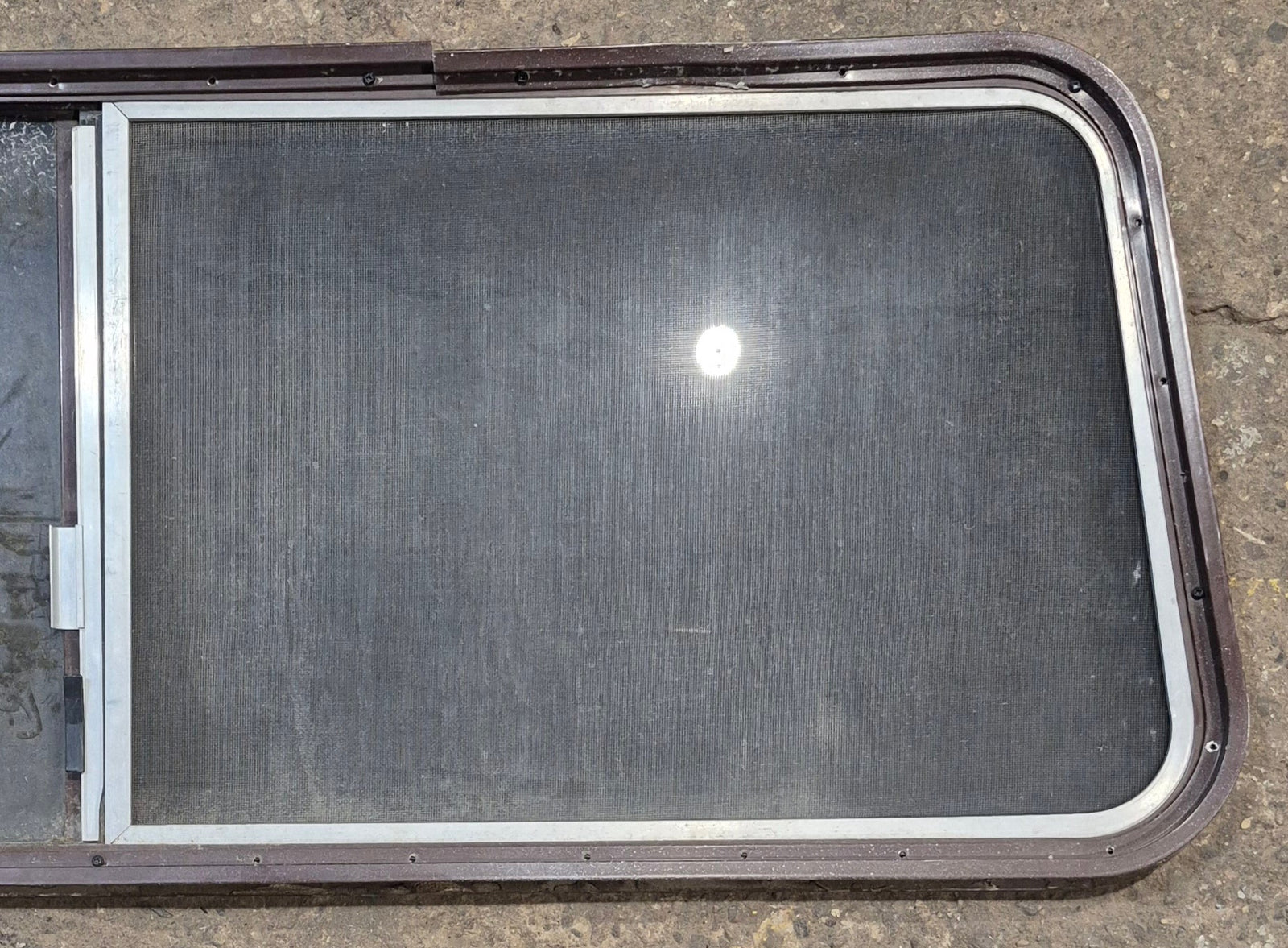 Used Slanted Brown Radius Opening Window : 55 1/2