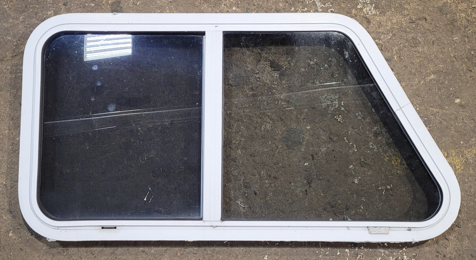 Used Slanted White Radius Opening Window : 37