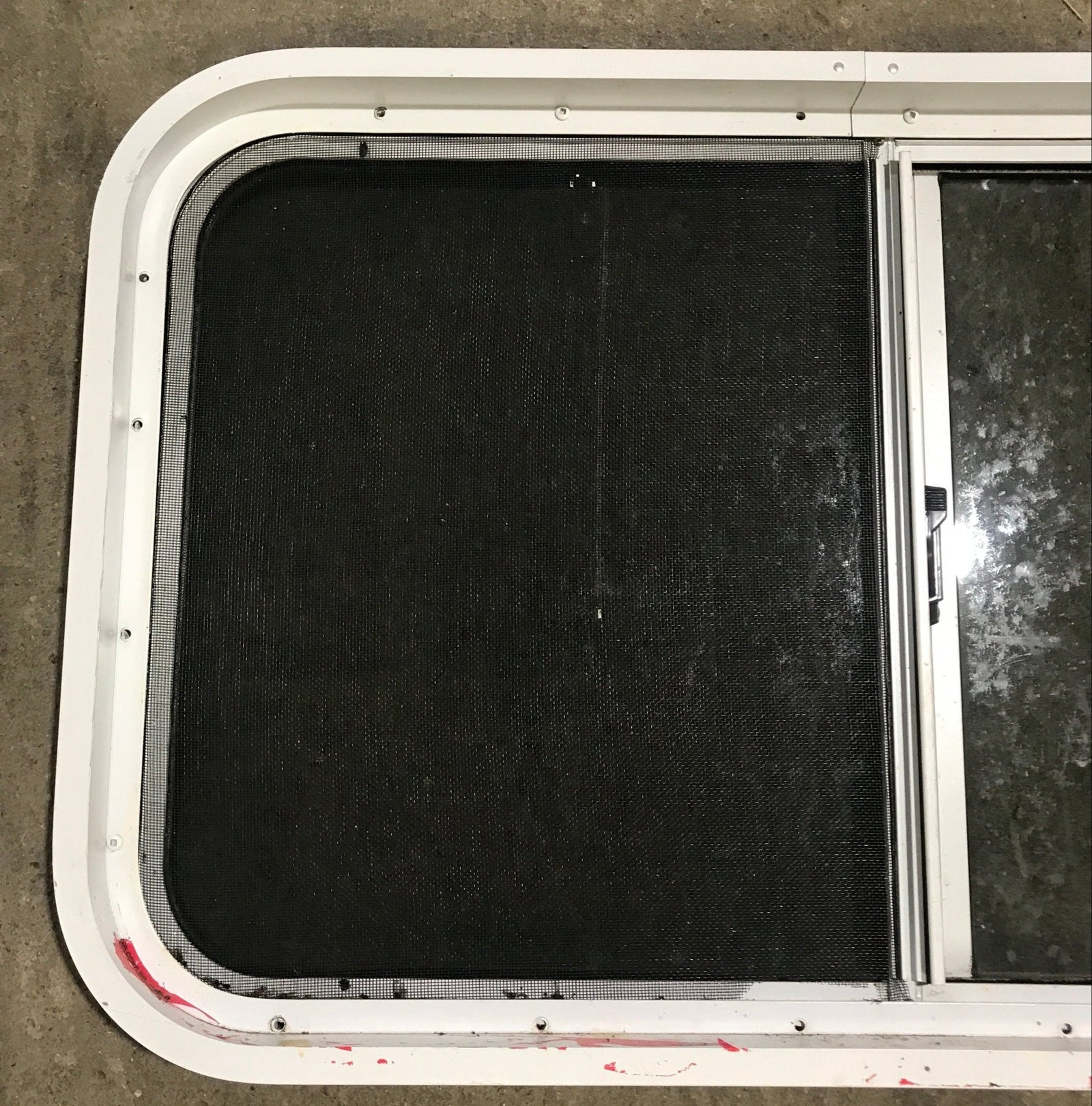 Used Slanted White Radius Opening Window : 37