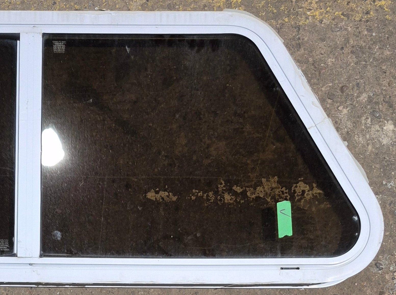 Used Slanted White Radius Opening Window : 41 3/4