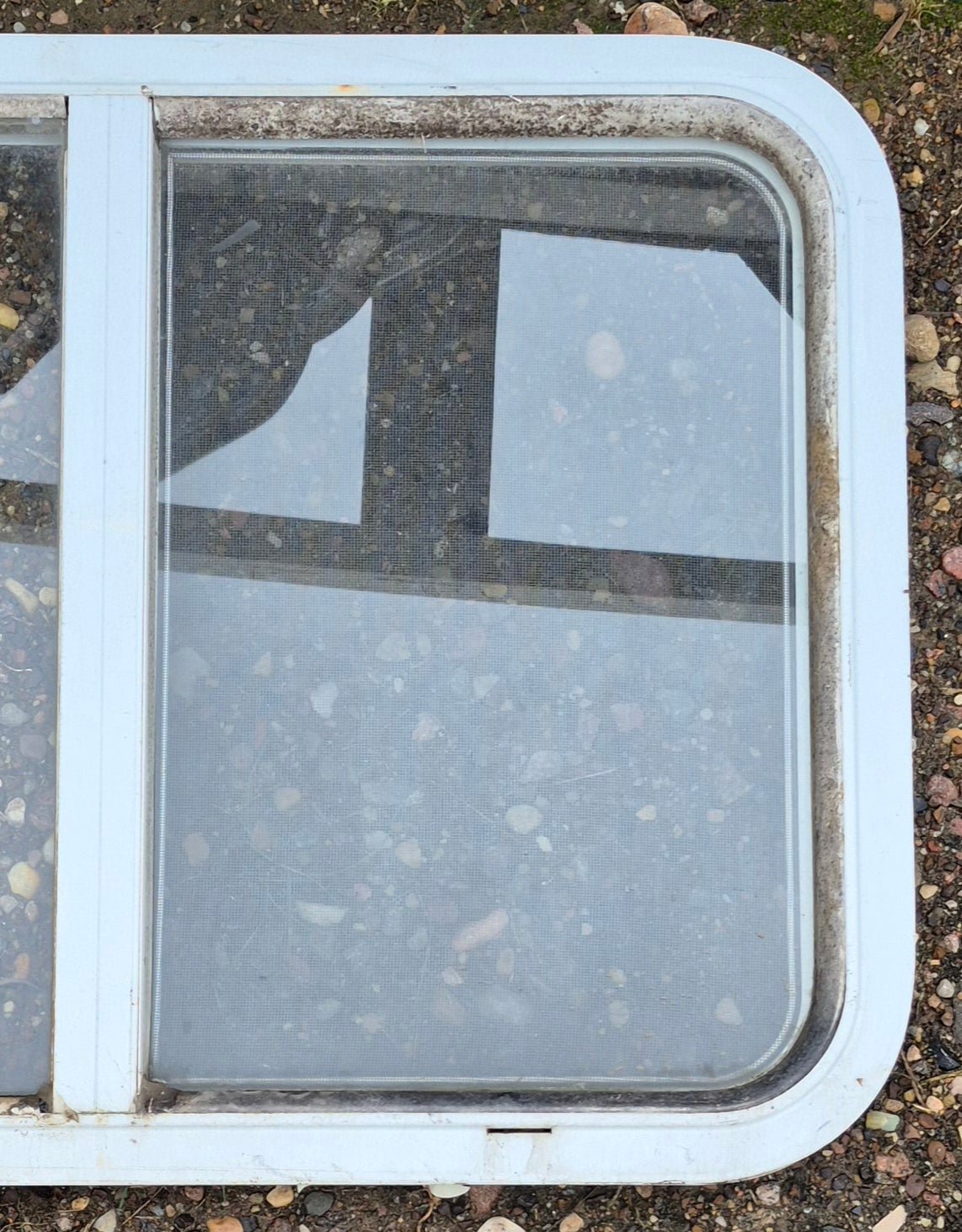 Used Slanted White Radius Opening Window : 41