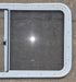 Used Slanted White Radius Opening Window : 46 3/4" W x 21 1/4" H x 1 1/4" D - Young Farts RV Parts