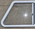 Used Slanted White Radius Opening Window : 46 3/4" W x 21 1/4" H x 1 1/4" D - Young Farts RV Parts
